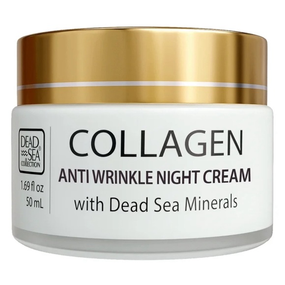 🆕 Dead Sea Collection Anti-Wrinkle Night/Face Cream with Collagen, 1.69 fl.oz - Picture 2 of 7